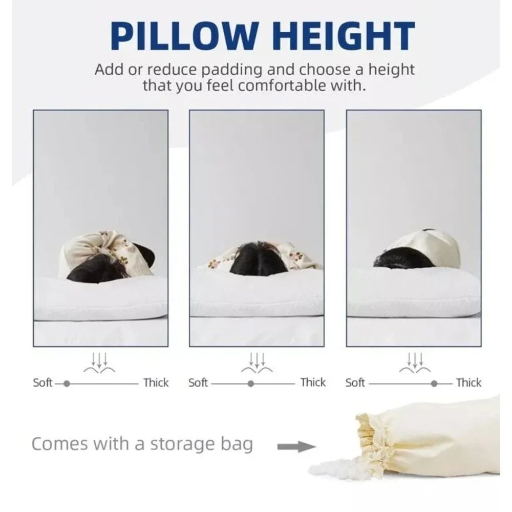Hoperay Bed Neck Pillows for Sleeping‎ - Bedding Shredded Memory Foam Firm Queen